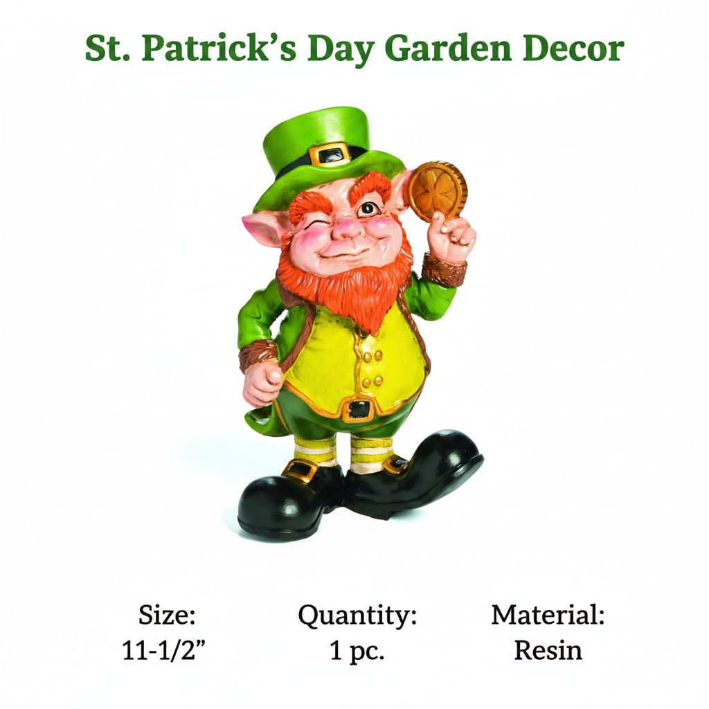 Amazon.com: Fun Express Leprechaun Figurine Garden Statue for St